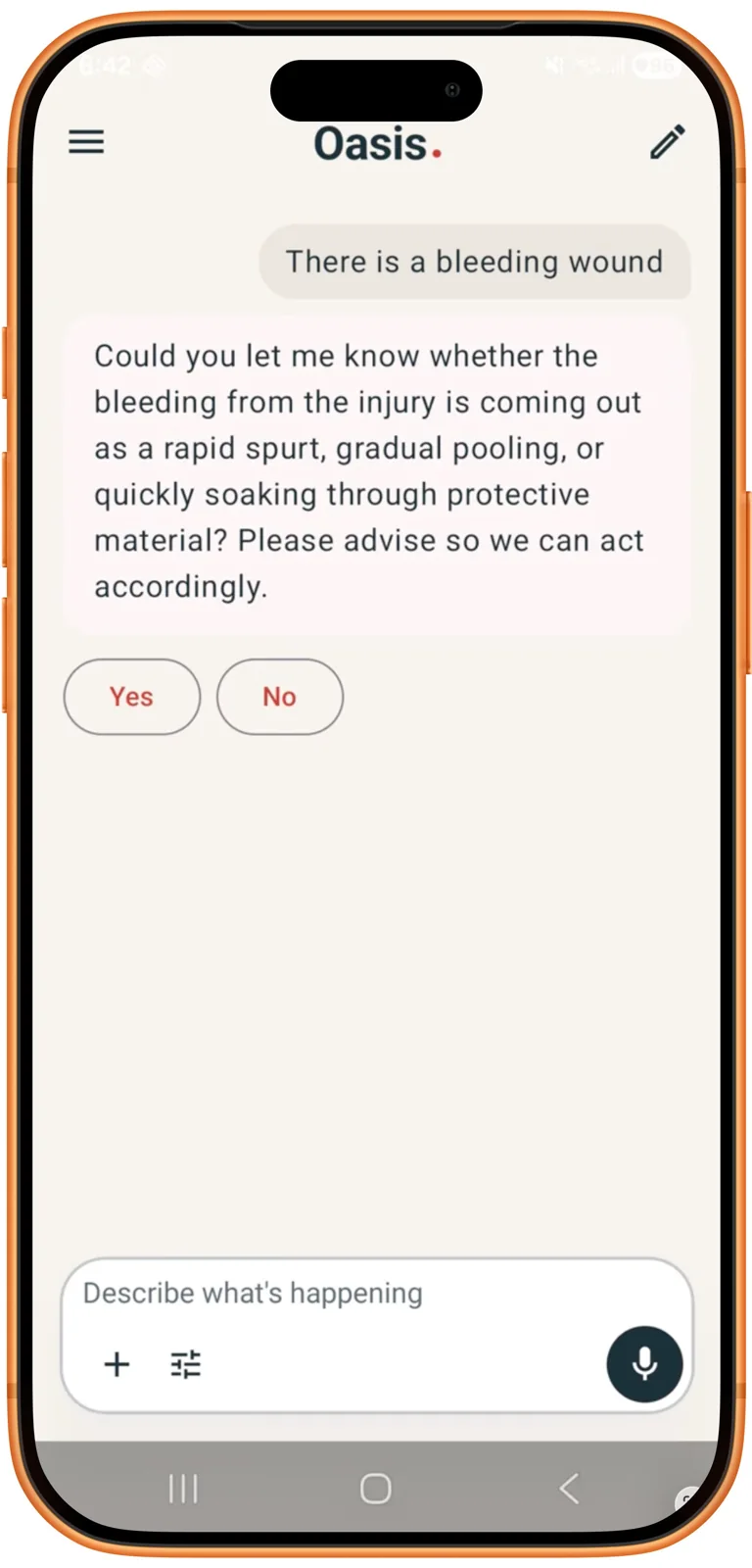 Oasis app screenshot 3
