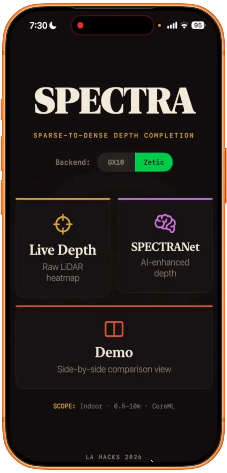 SPECTRA app screenshot 2